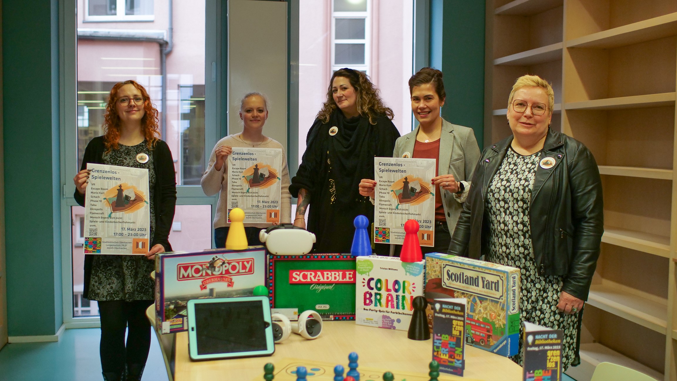 Landesweite Nacht der Bibliotheken: Oberhausen mit dem Motto: „Grenzenlos – Spielewelten“