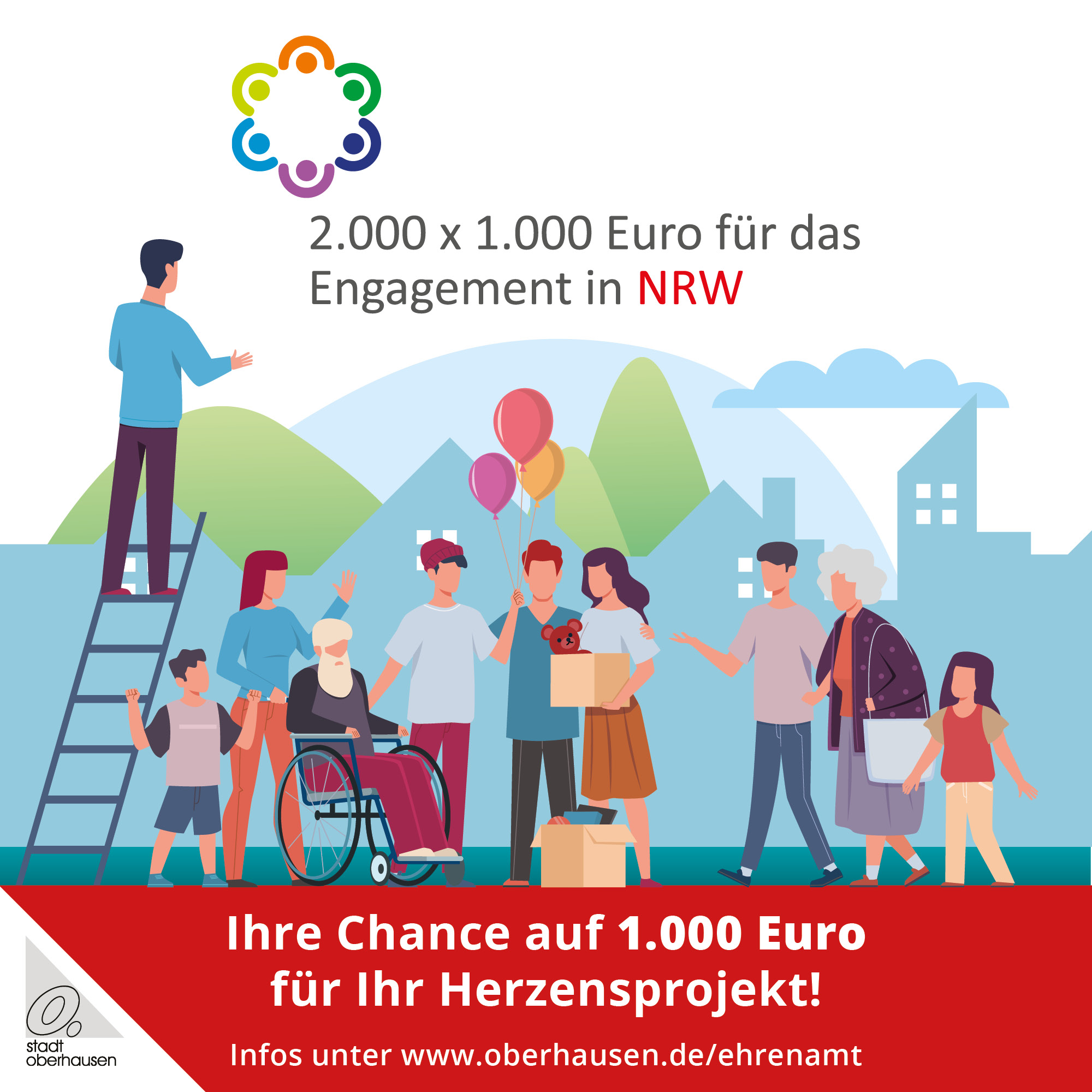 2000 x 1.000 Euro für das Engagement – Antragstellung noch bis zum 1. November 2023 möglich!