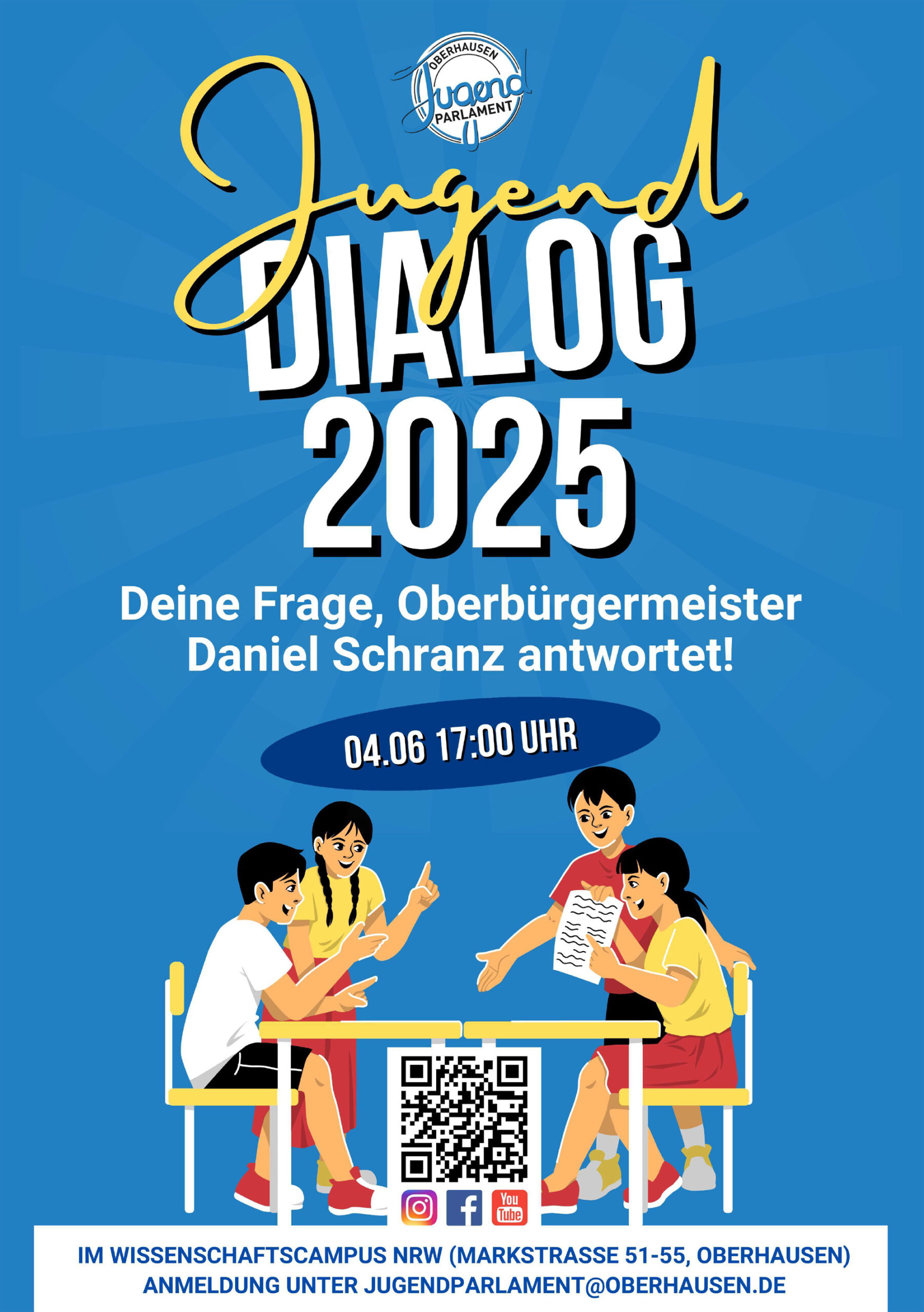 Jugenddialog 2025: Deine Frage, Oberbürgermeister Daniel Schranz antwortet!