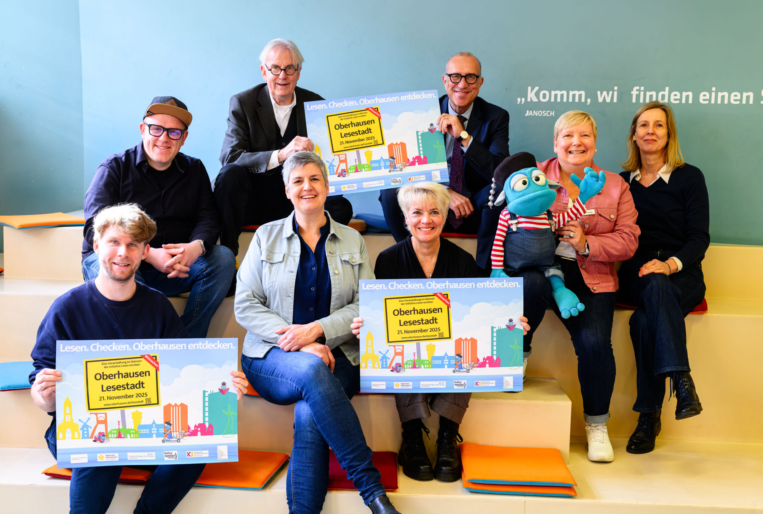 Lesestadt Oberhausen: „Lesen. Checken. Oberhausen entdecken.“